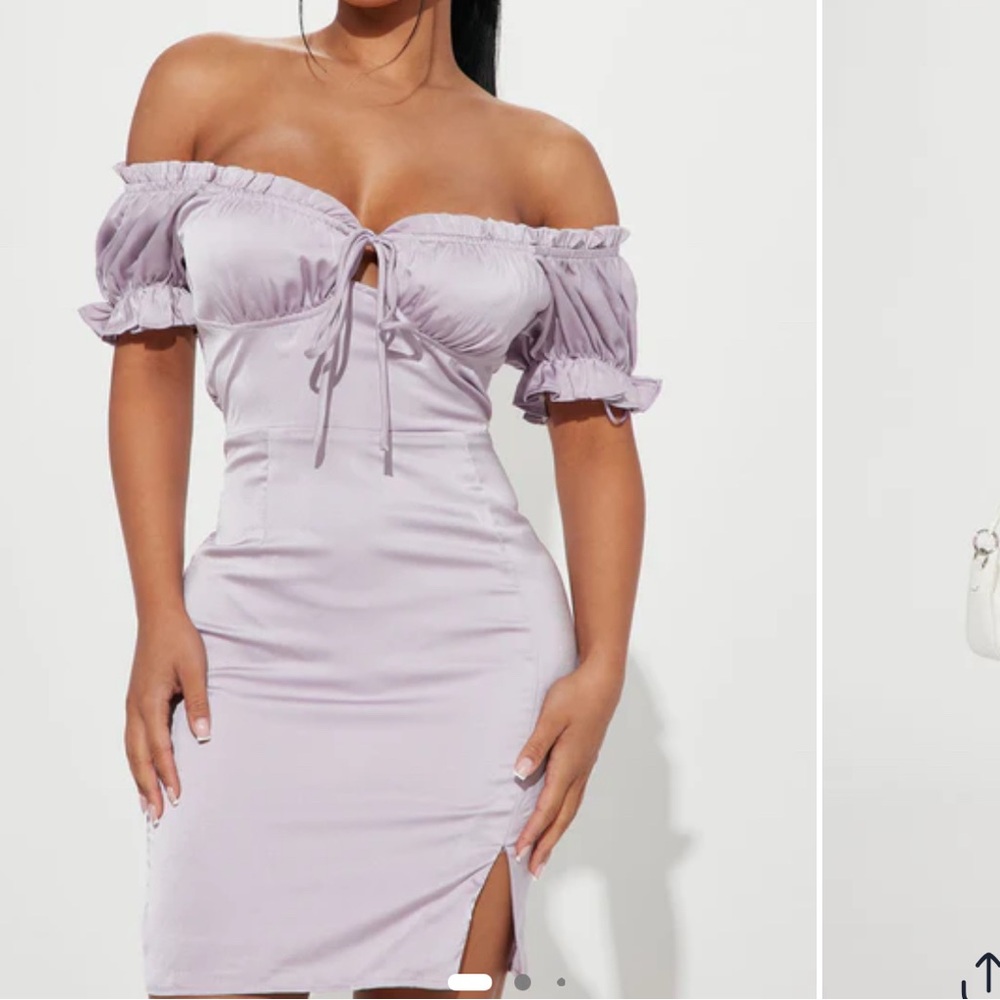 NWT Lavendar Satin Mini Dress